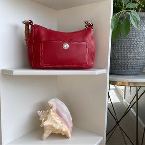 Coach Chelsea Sonoma Pebble Red Leather Med Hobo